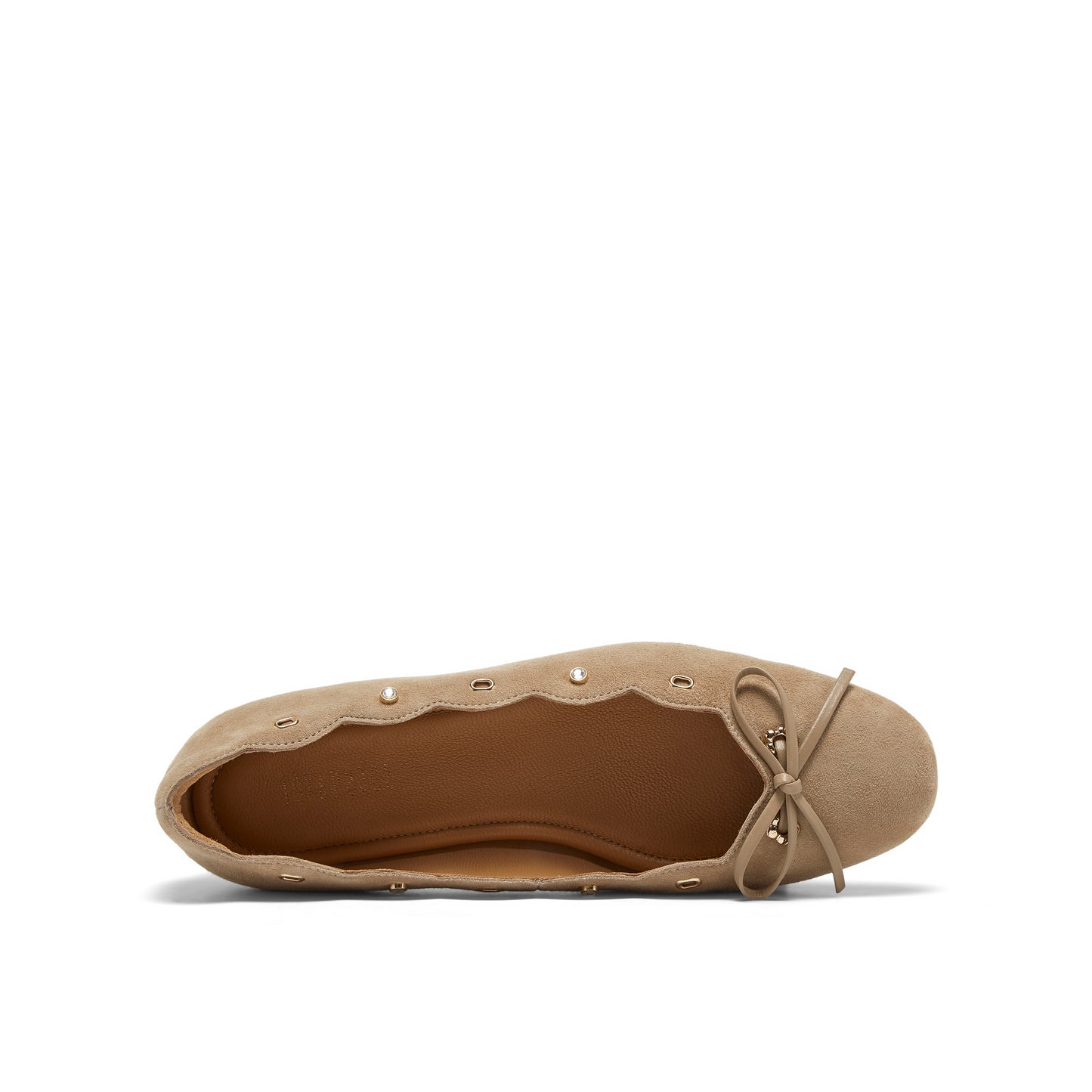 Rippled Edge Round Toe Flats
