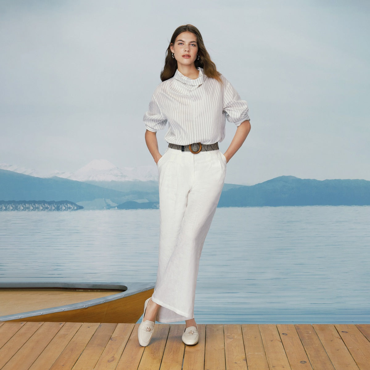 Loafers with Marine-inspired Embellishment