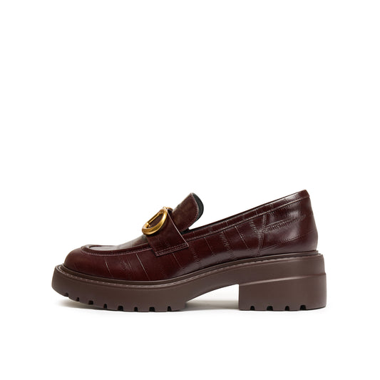 Eel-textured Calf Loafers