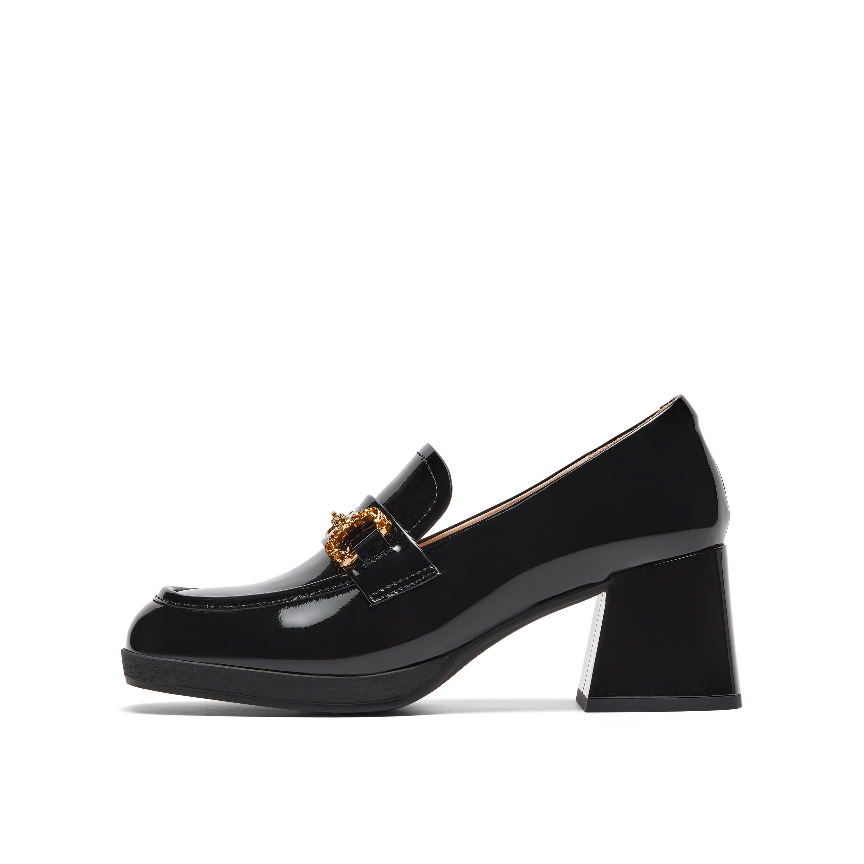 Patent Leather Platform Loafers