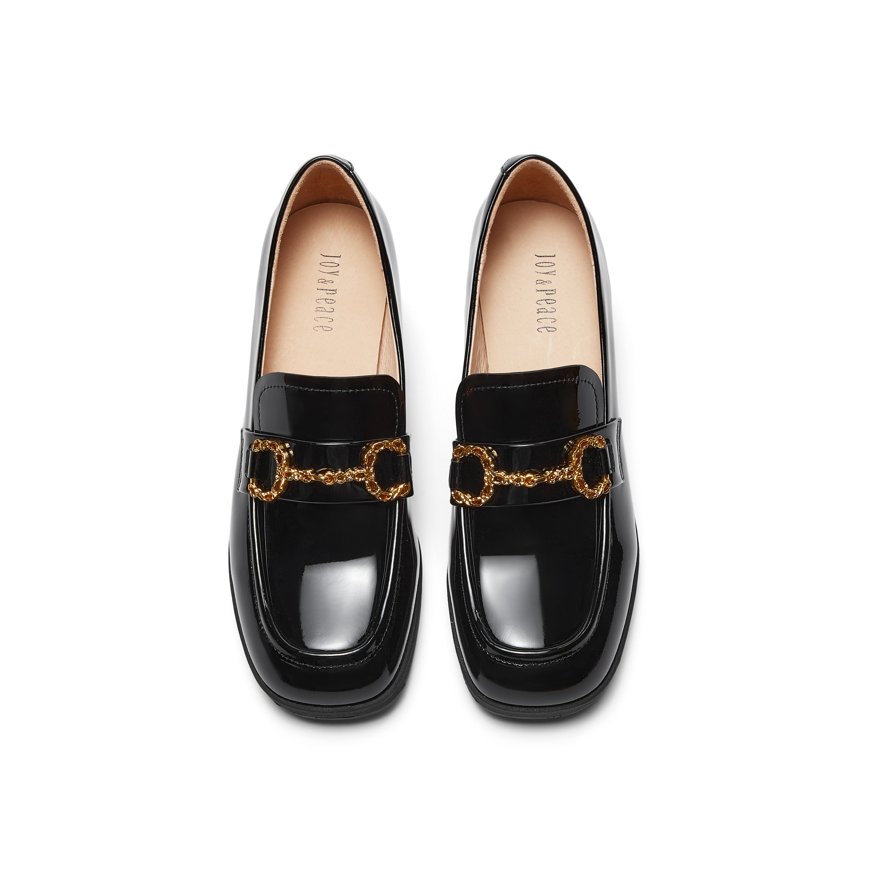 Patent Leather Platform Loafers