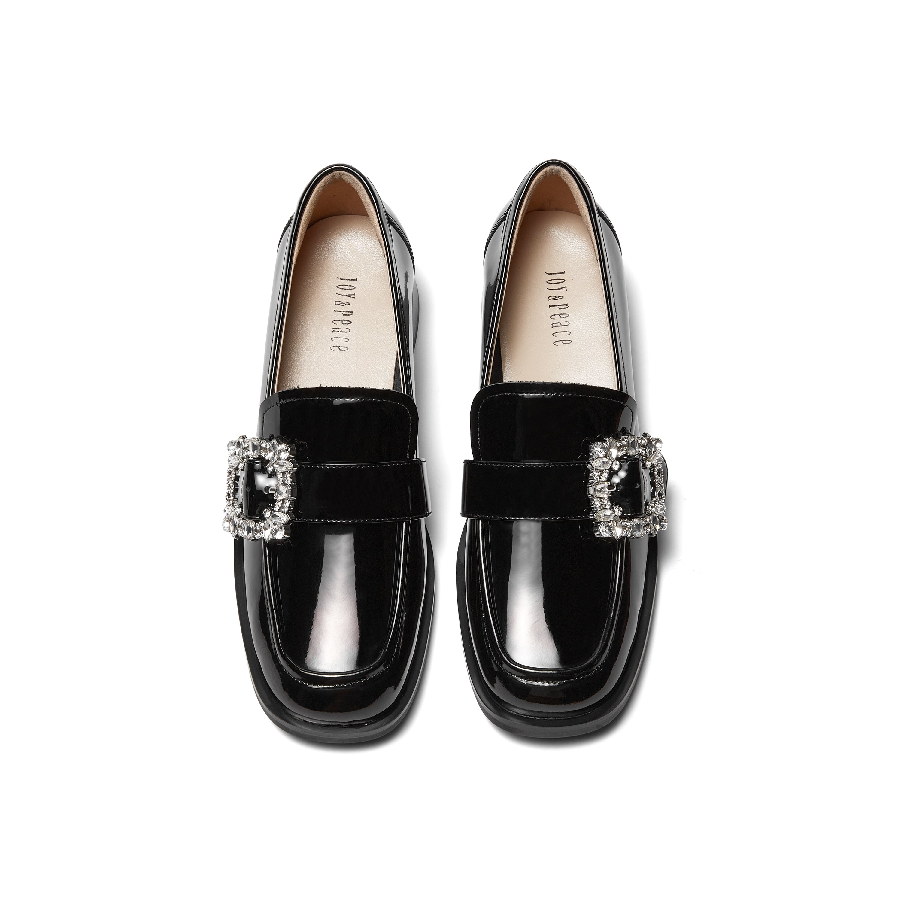 Crystal Buckle Loafers