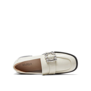 Crystal Buckle Loafers
