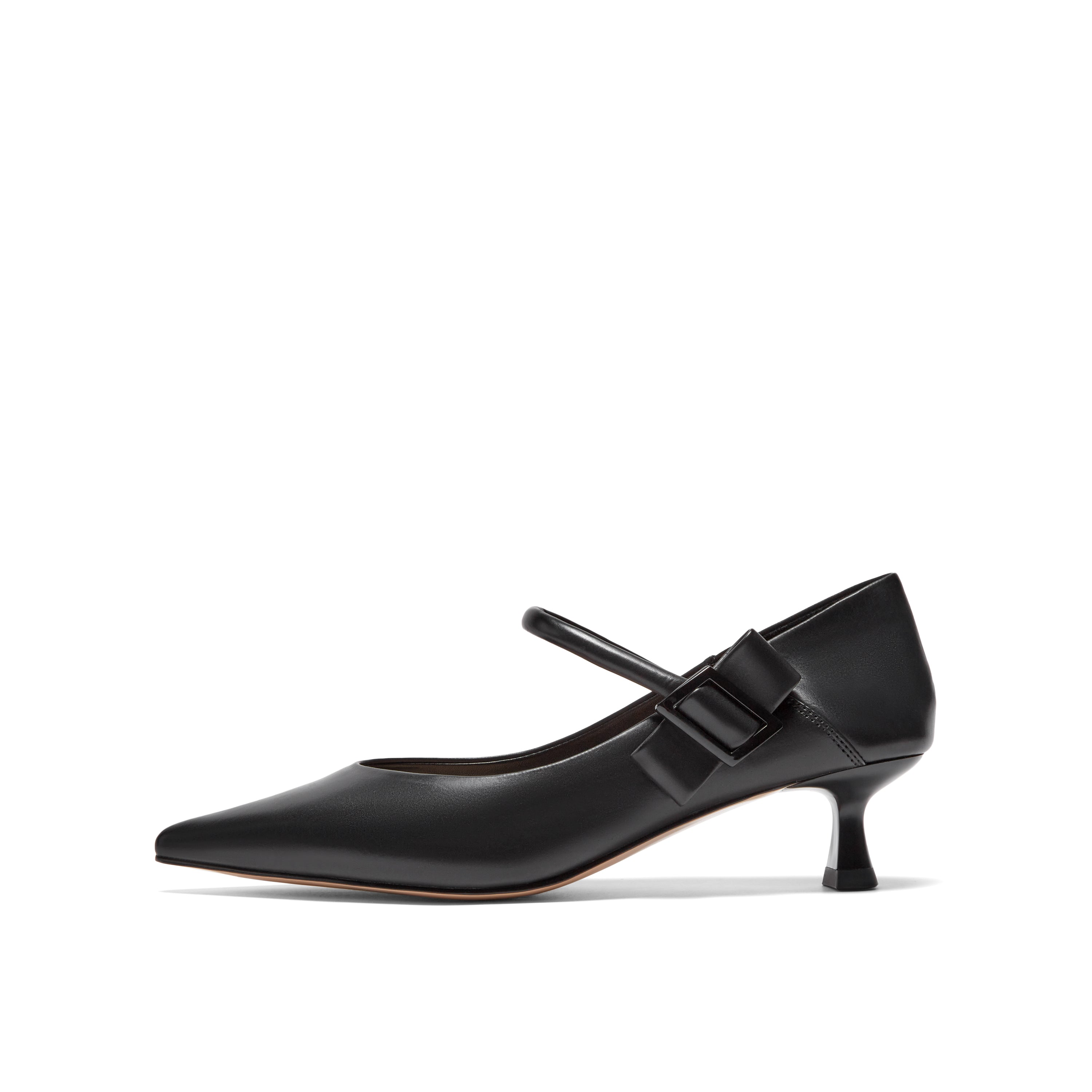 Pointed Toe Mary Jane with Leather Ribbon
