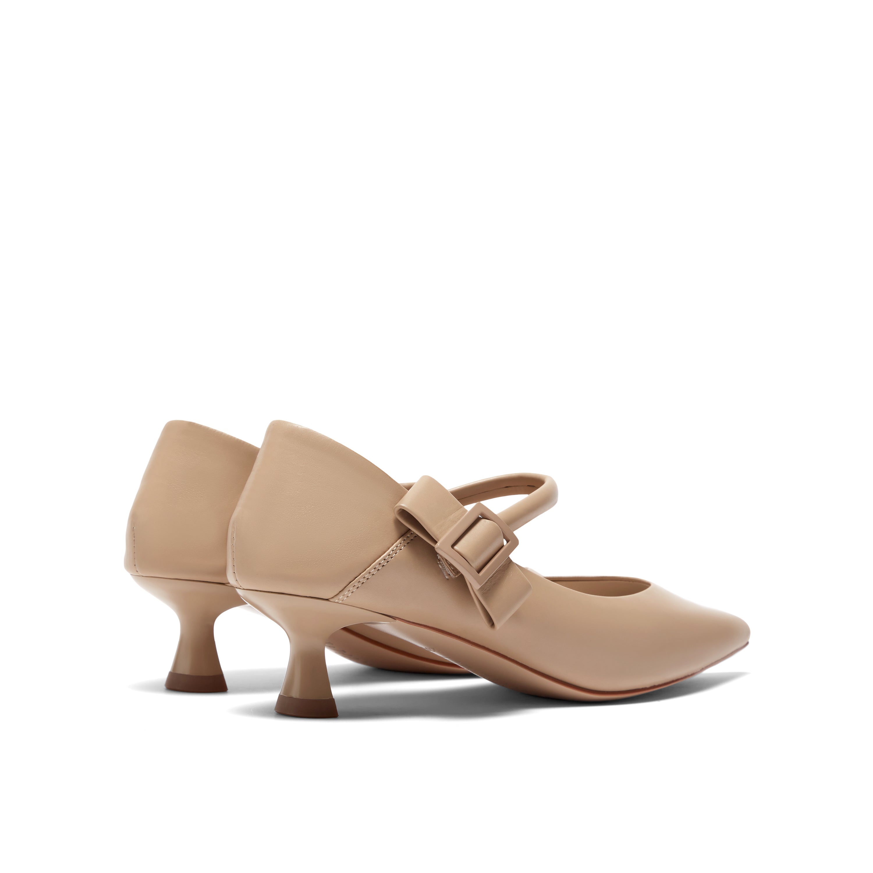 Pointed Toe Mary Jane with Leather Ribbon