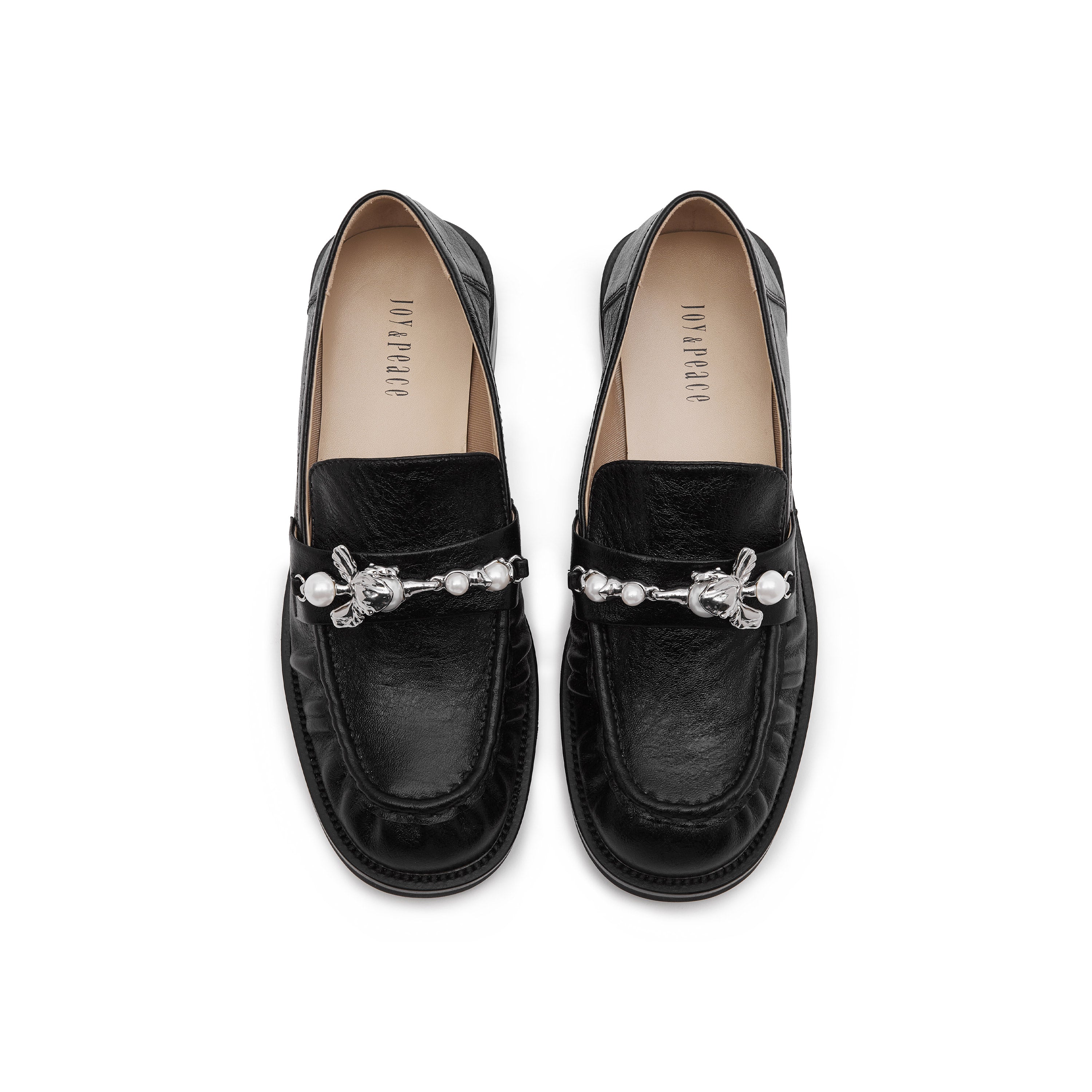 Floral & Pearl Chain Loafers