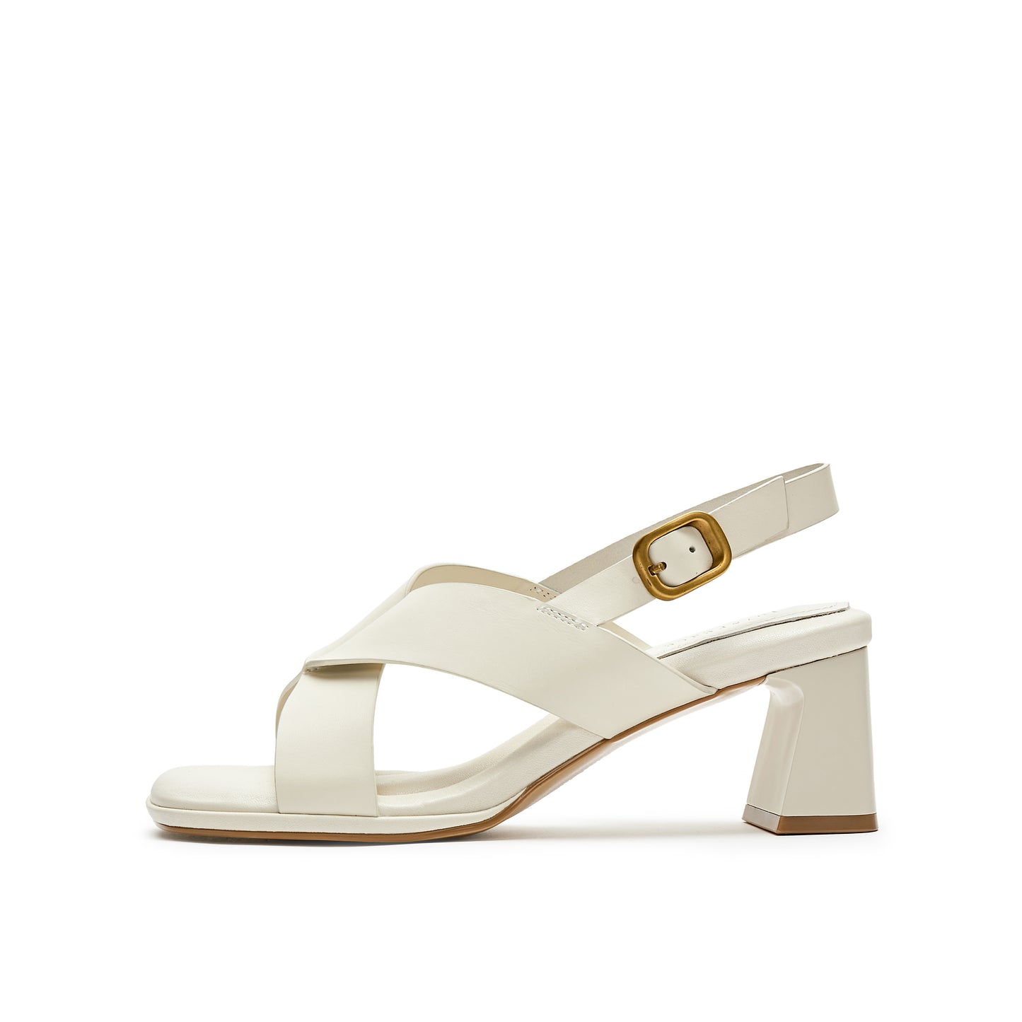 Cross Strap Block Heel Sandals
