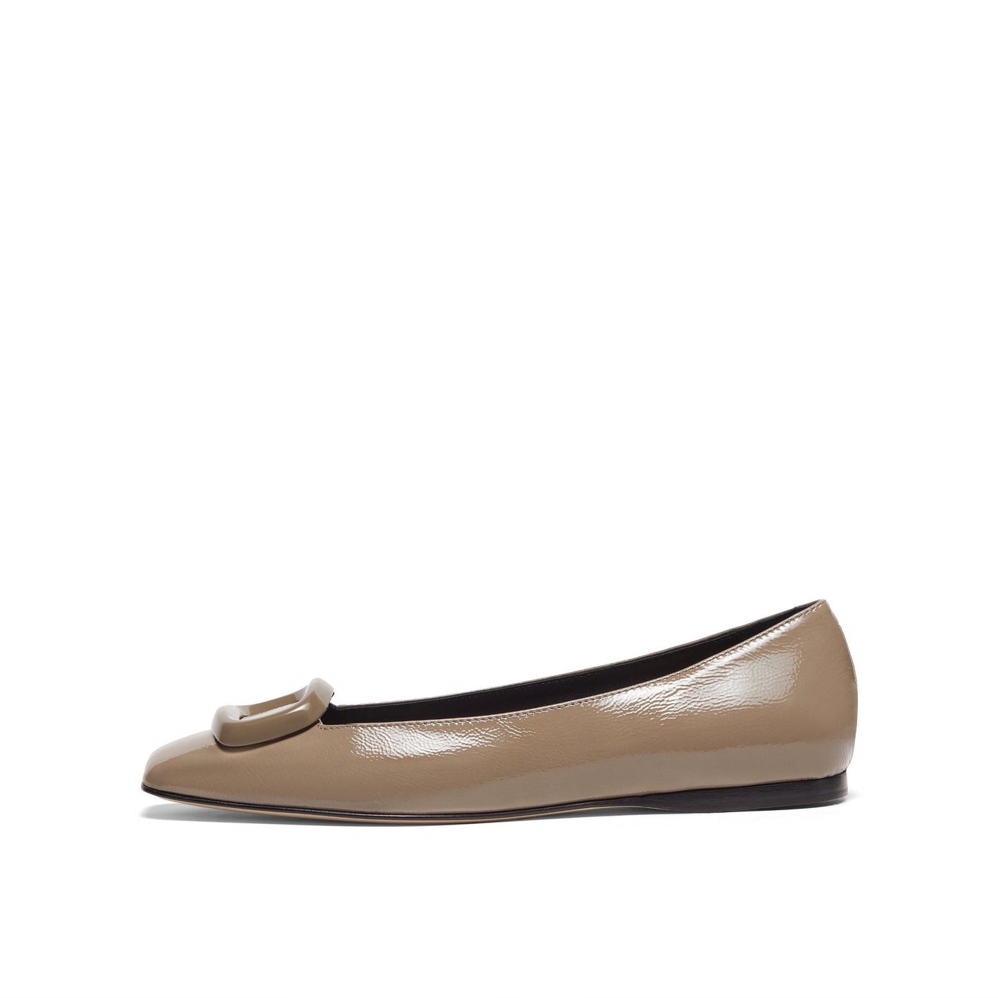 Square Buckle Flats