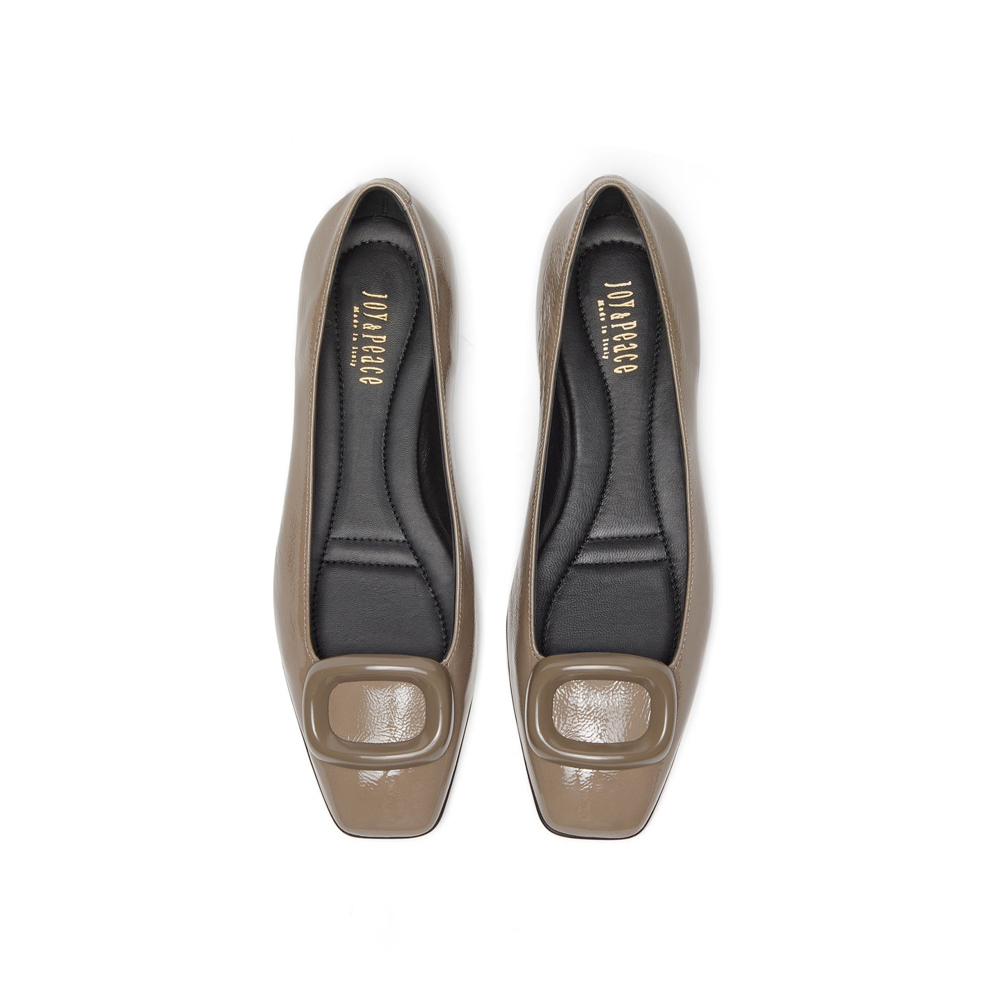 Square Buckle Flats