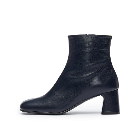 Square-toe Block Heel Ankle Boots
