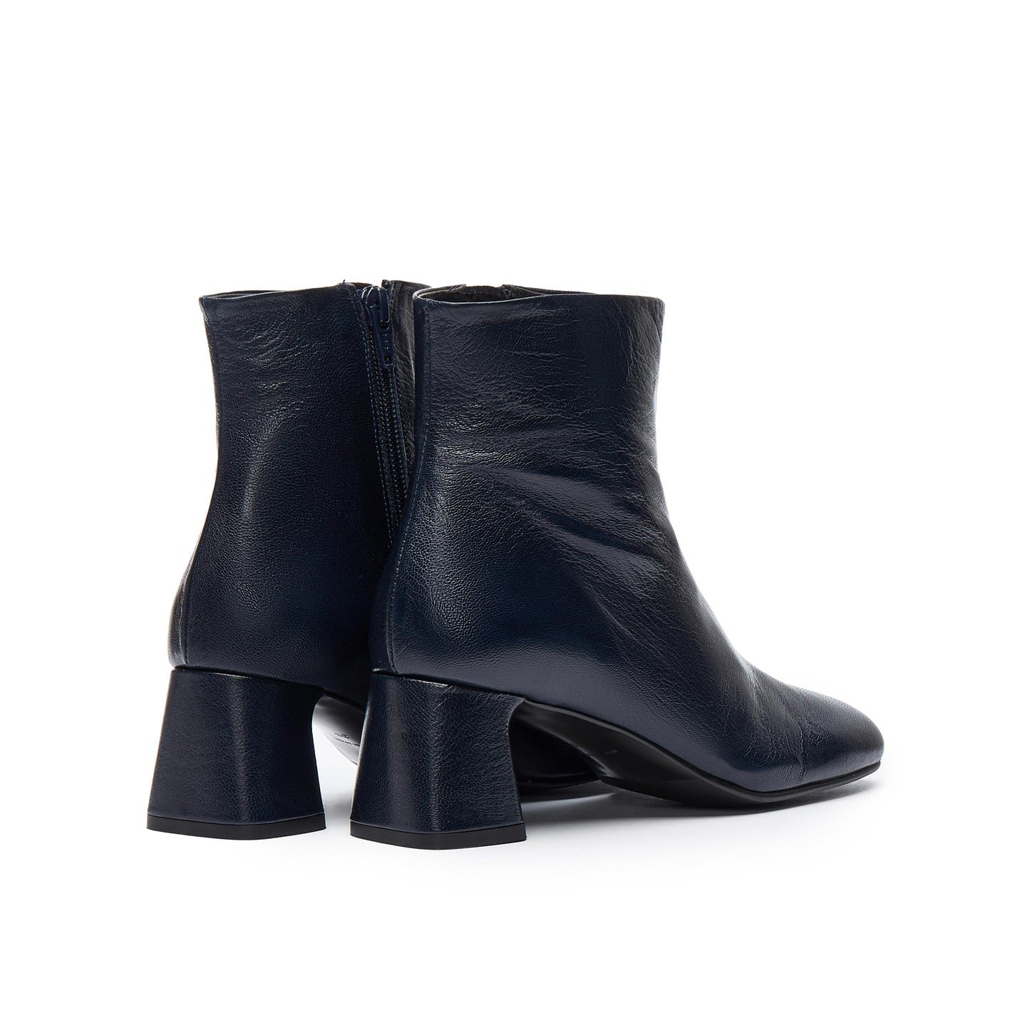 Square-toe Block Heel Ankle Boots