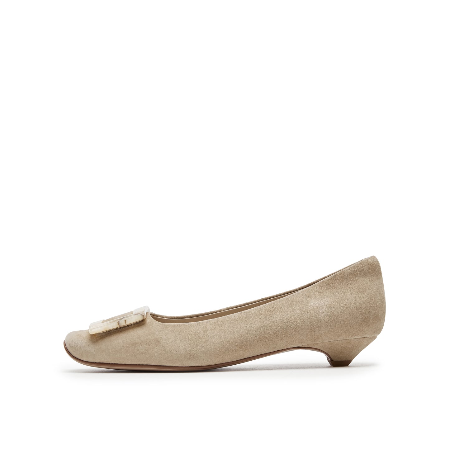 Square Buckle Kitten Heels