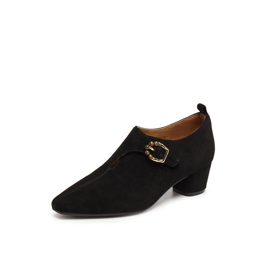 Buckled High Vamp Shoes