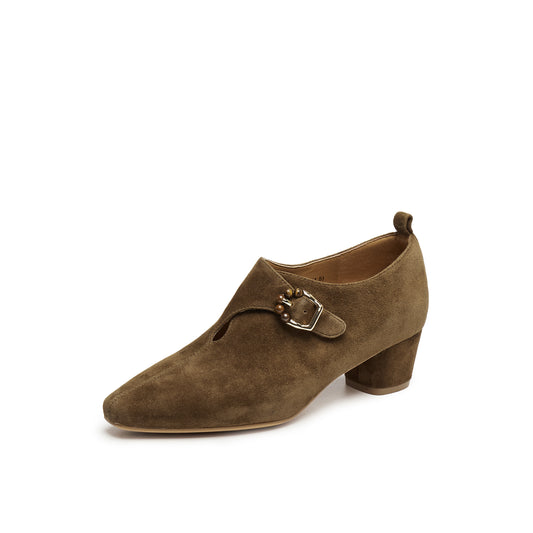 Buckled High Vamp Shoes