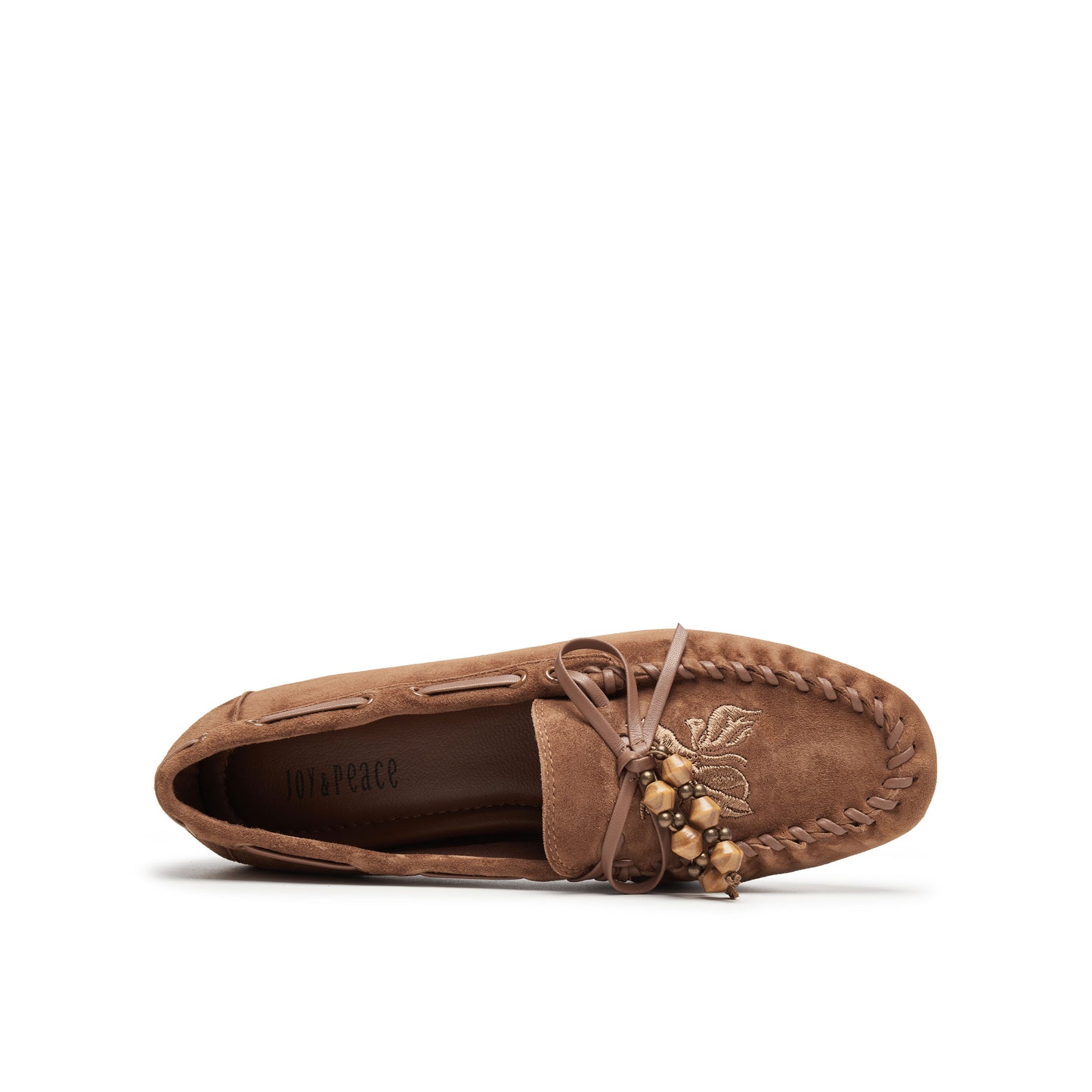 Suede Loafers with Ribbon