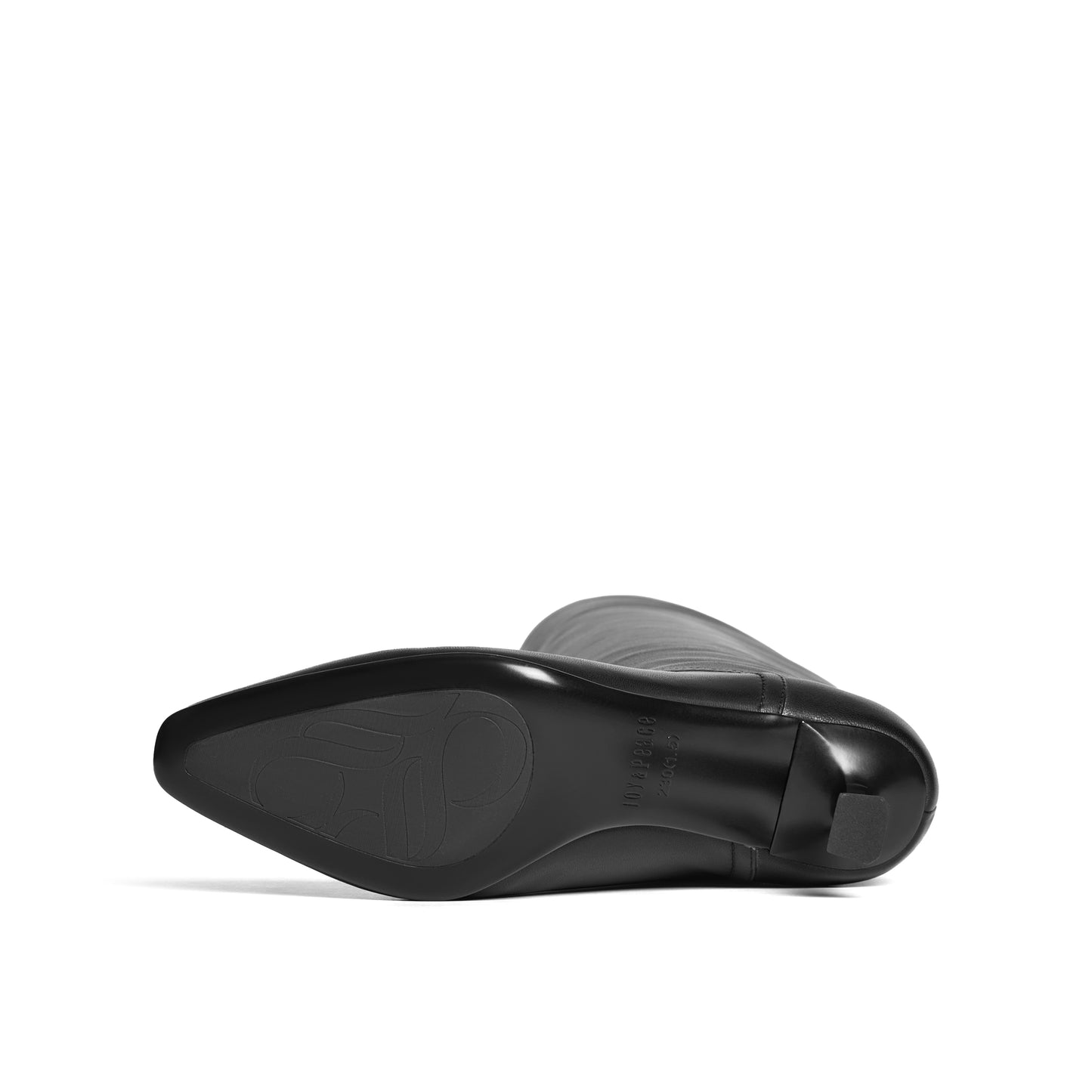 Pointed Toe Kid Leather Knee Length Boots