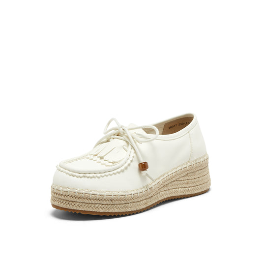 Layered Fringe Wallabee Espadrilles