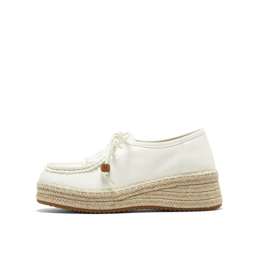 Layered Fringe Wallabee Espadrilles