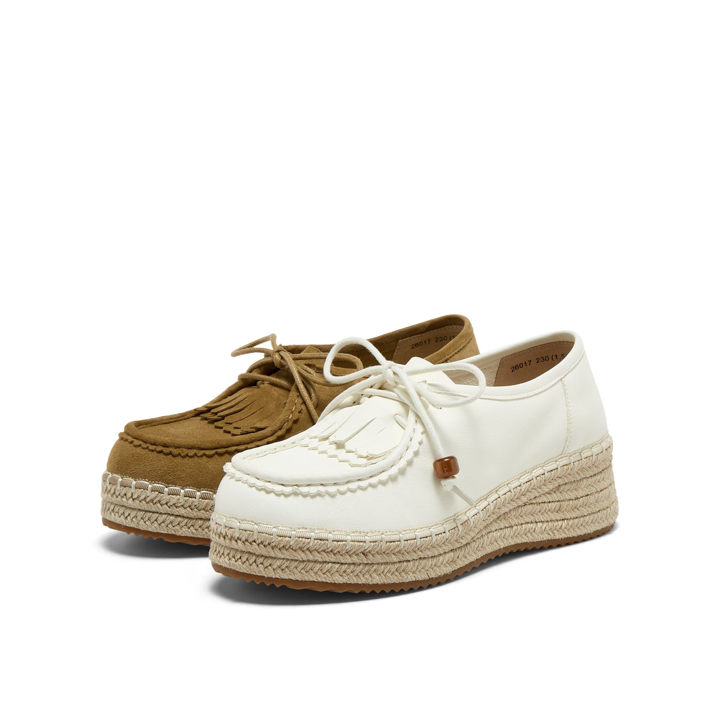 Layered Fringe Wallabee Espadrilles