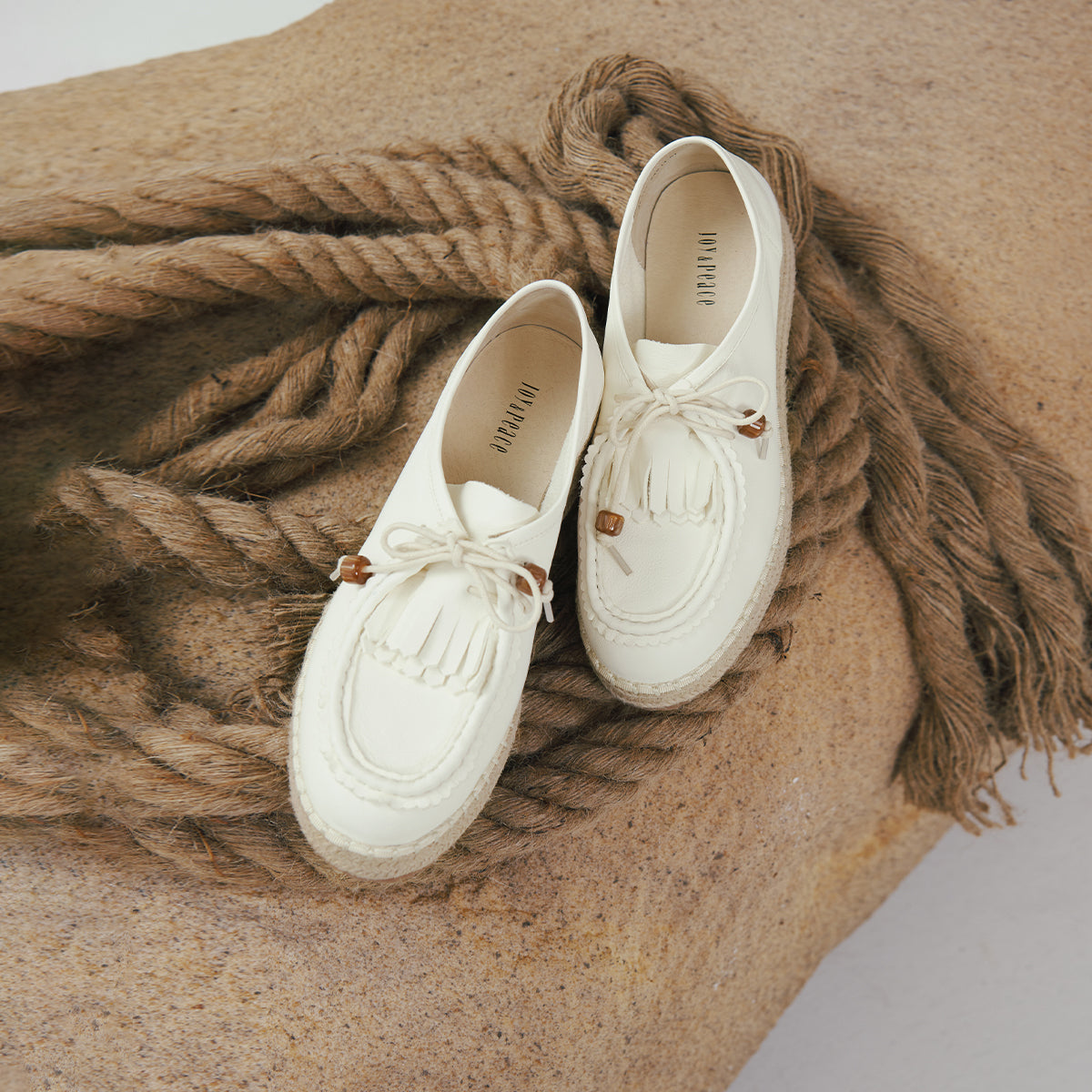 Layered Fringe Wallabee Espadrilles