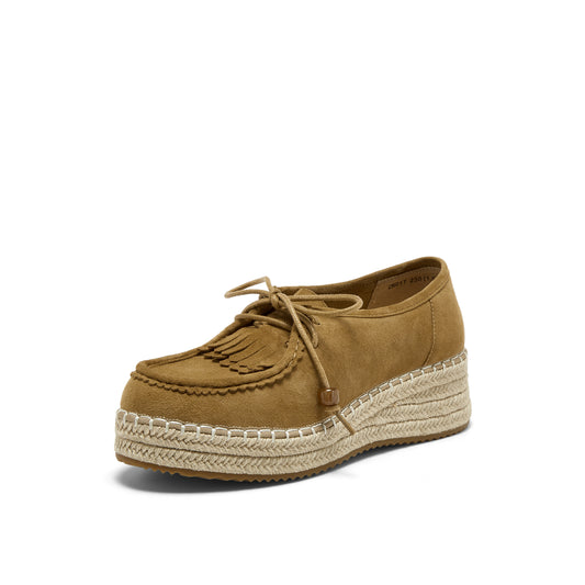 Layered Fringe Wallabee Espadrilles