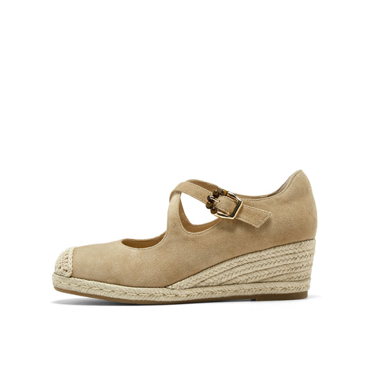 Wedged Espadrille Mary Jane Shoes