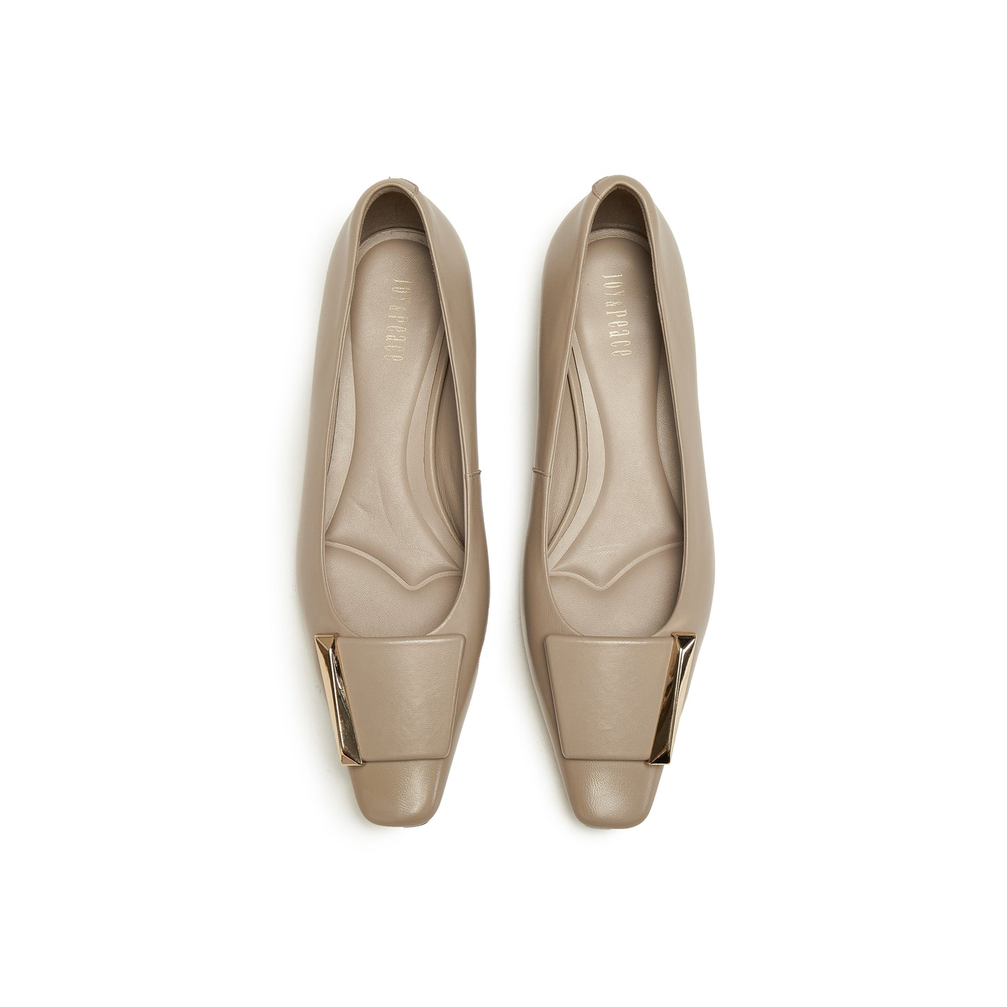Square-Toe Mid Heel Pumps with Buckle