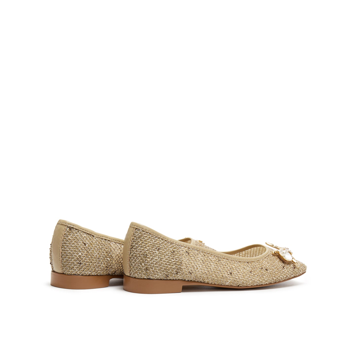 Square-Toe Mesh Flats