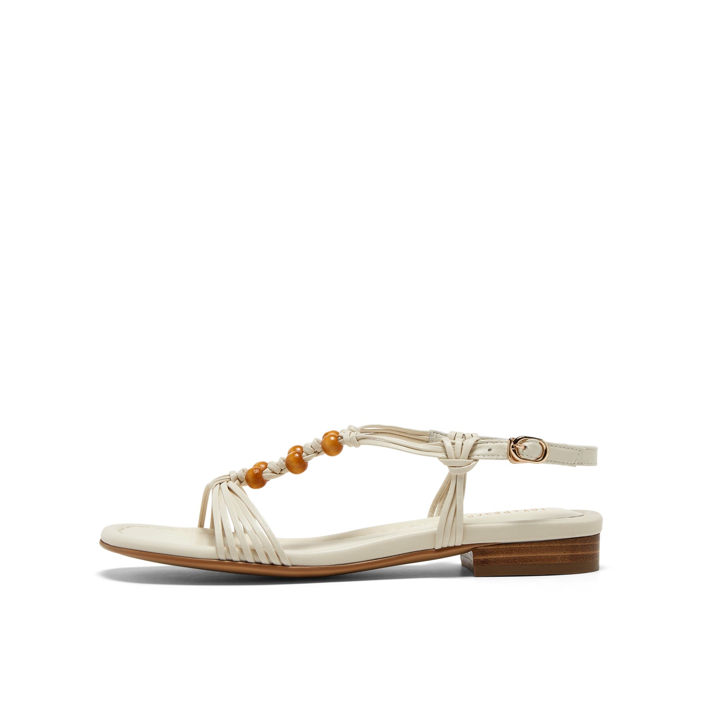 Beaded Woven Strap Sandals