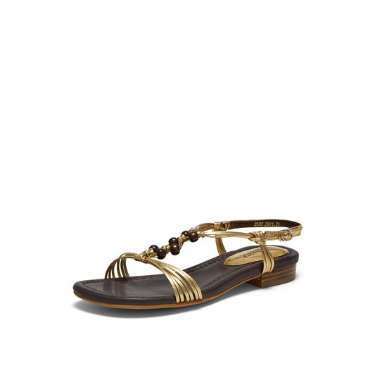 Beaded Woven Strap Sandals