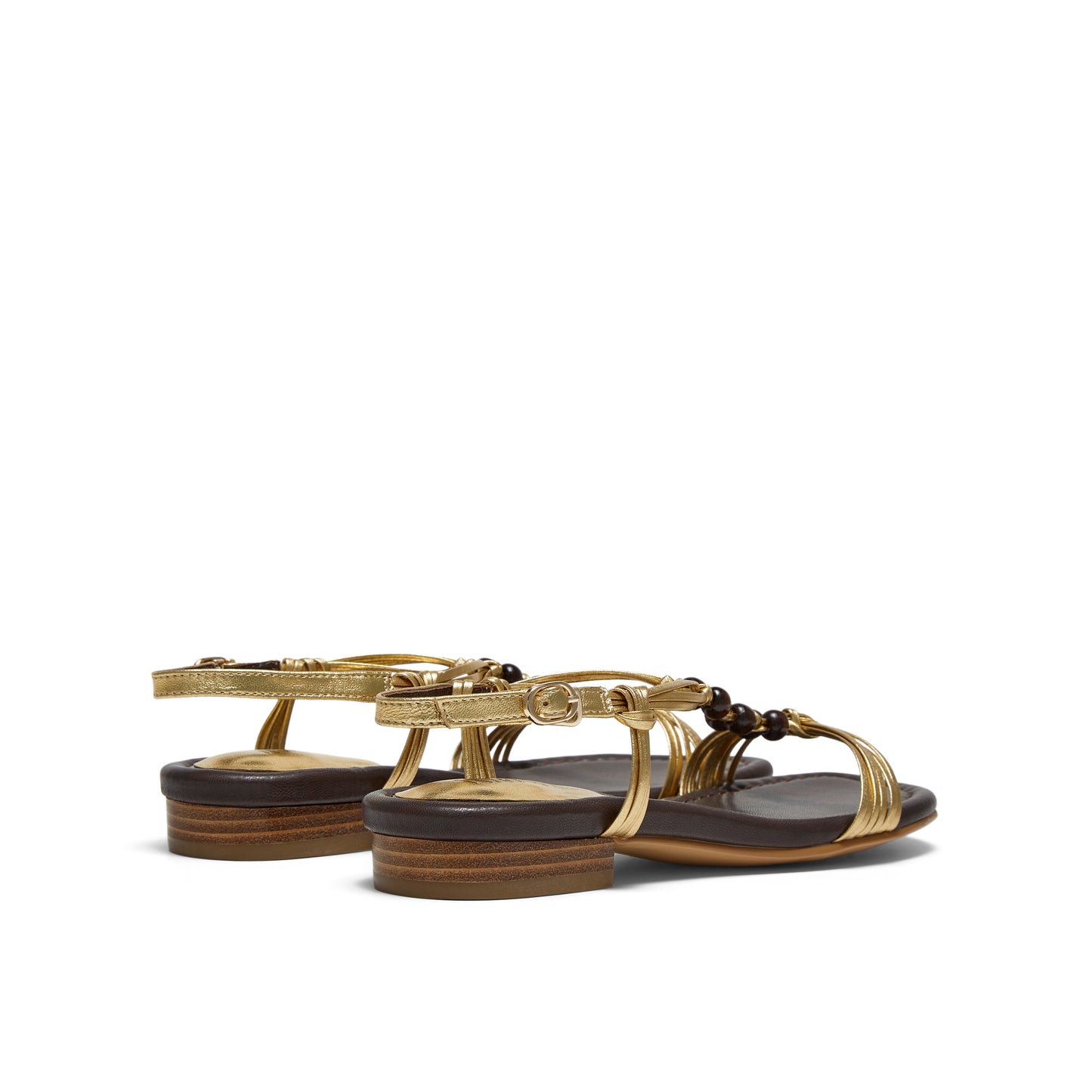 Beaded Woven Strap Sandals