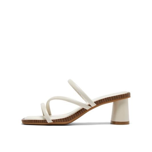 Strappy Blocked-heel Slippers
