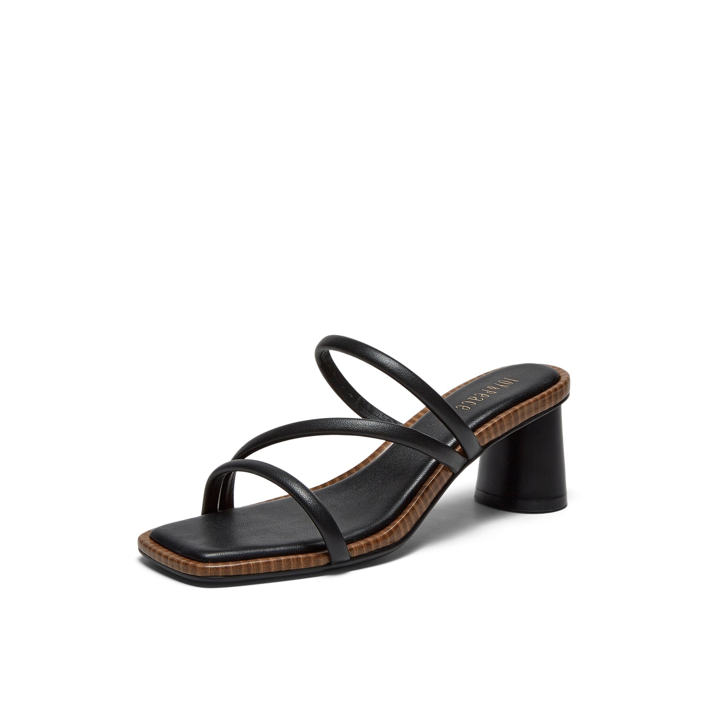 Strappy Blocked-heel Slippers