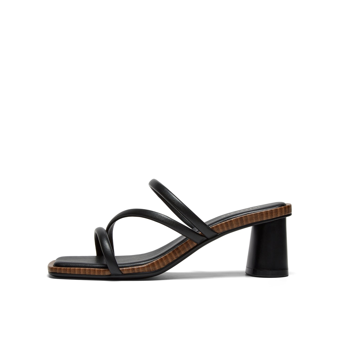 Strappy Blocked-heel Slippers