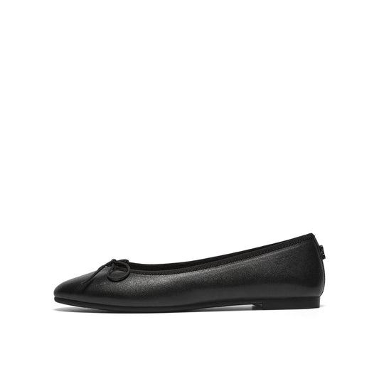 Round Toe Ballet Flats with Bow