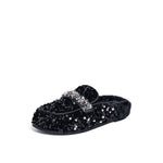 Crystal-embellished with Sequins Mules