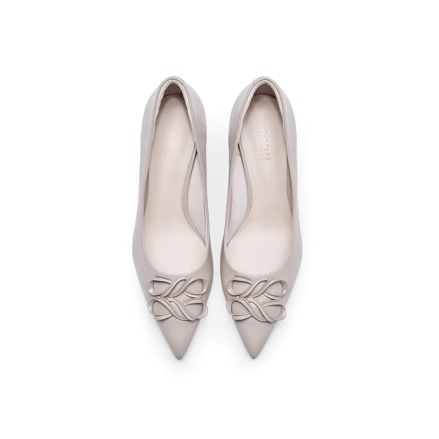 JP Infinity Ornament Kid Leather Pumps