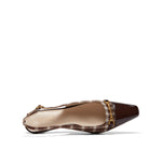 Plaid Patterned Slingback with small studs