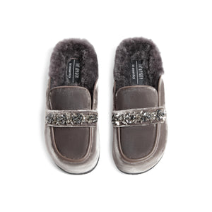 Crystal-embellished Mules