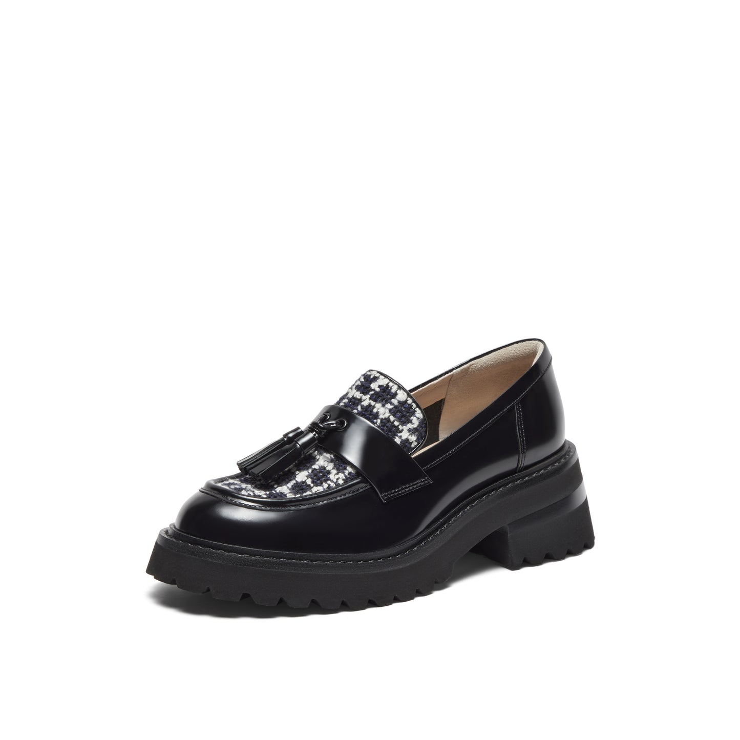 Tweed Loafers with Tassel