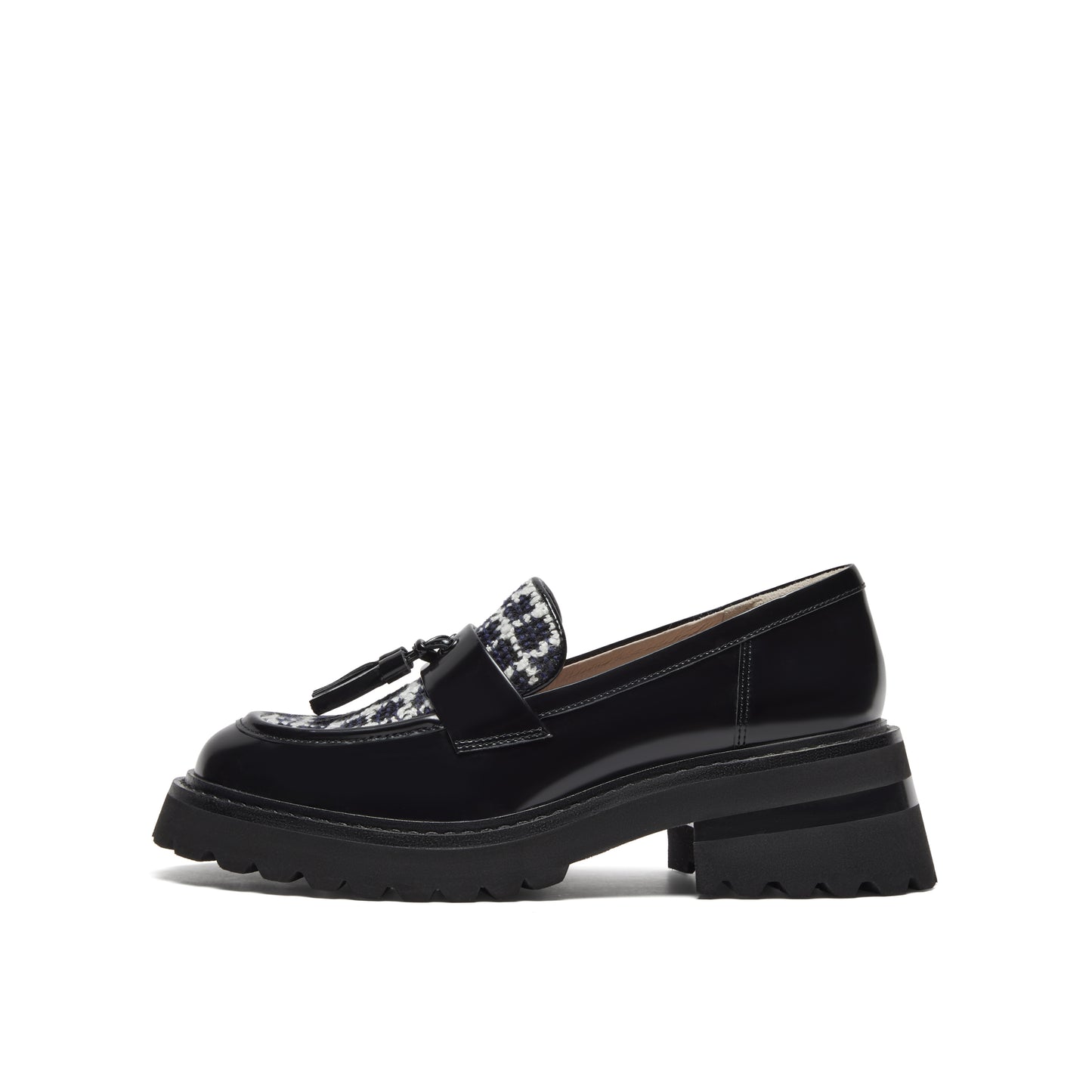 Tweed Loafers with Tassel