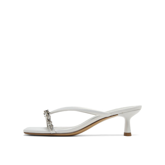 Crystal Strap High Heel Slippers