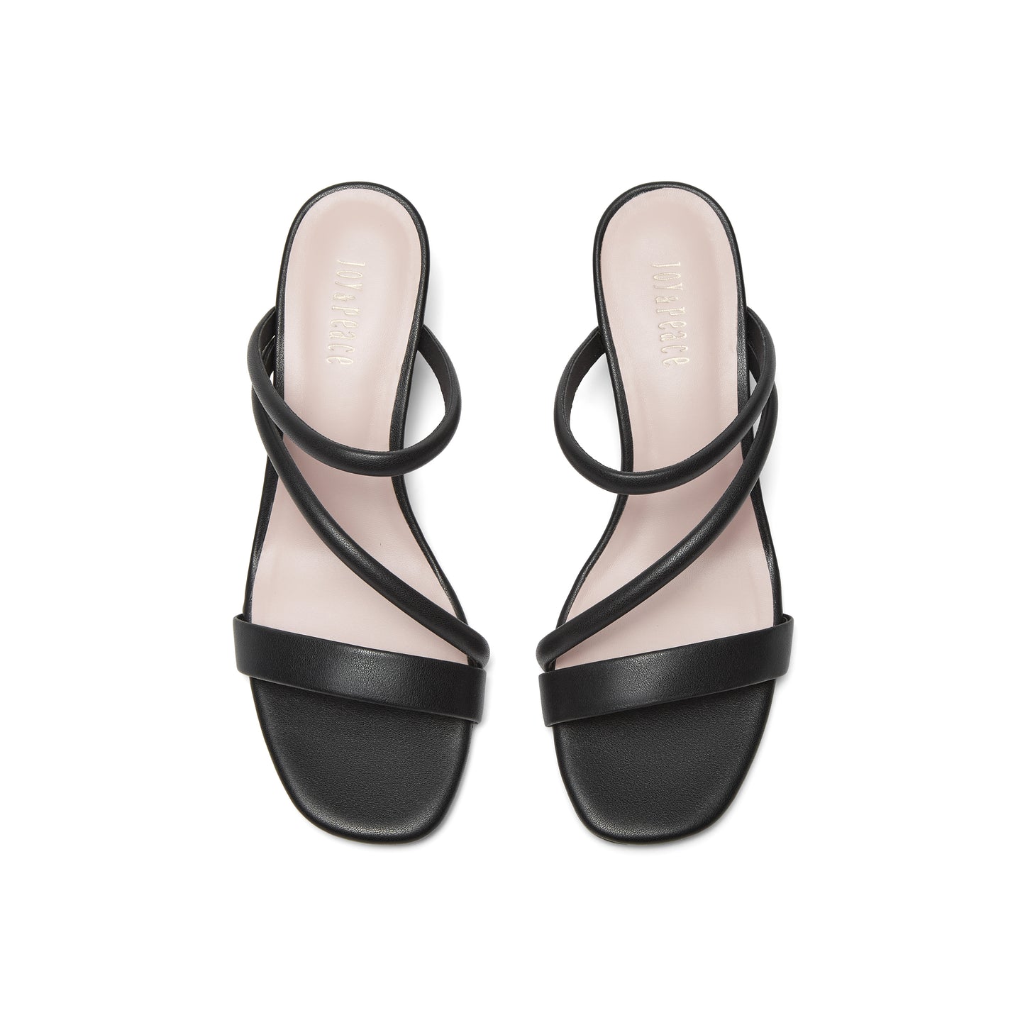 Thin Strap Block Heel Slippers