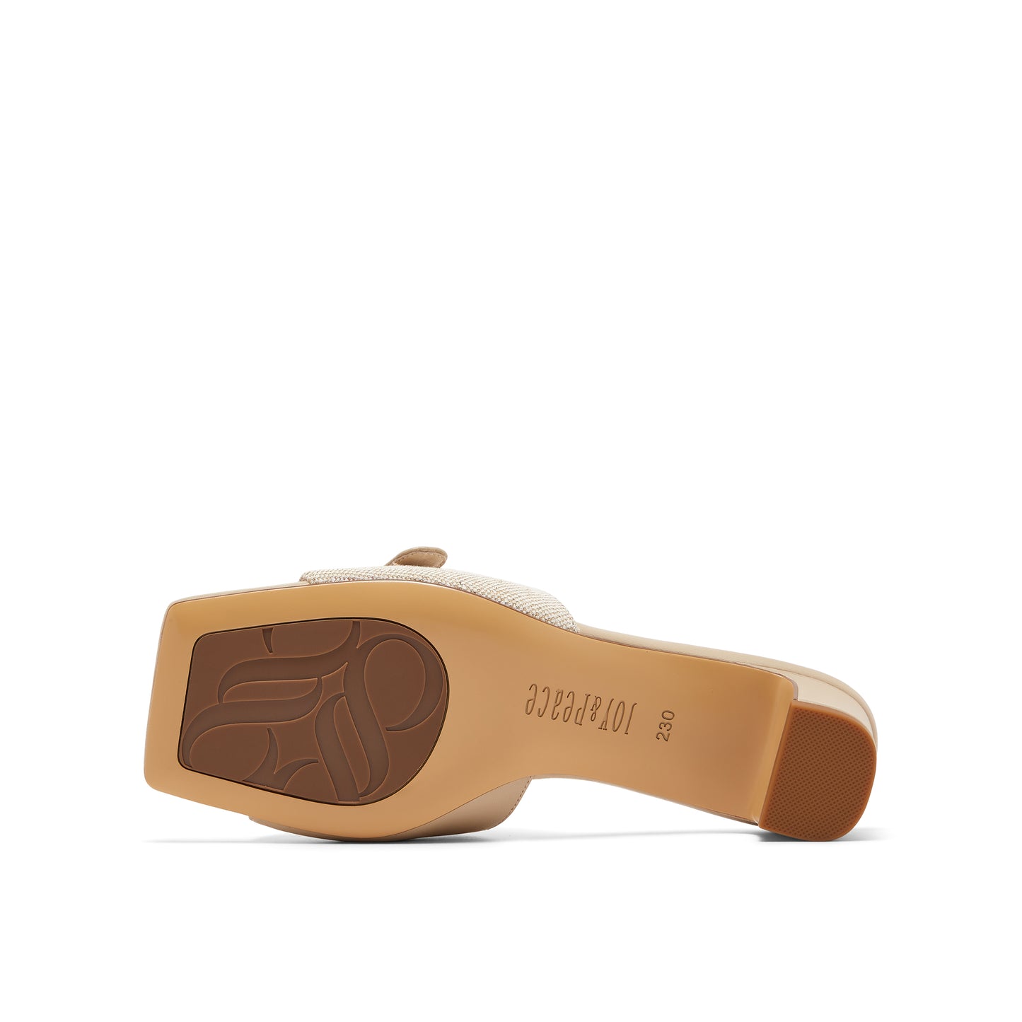 Heart Buckle Block Heel Slippers