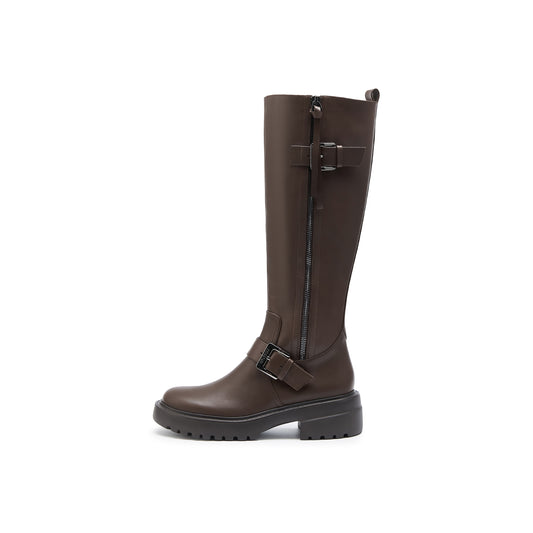 Metal Buckle Long Boots
