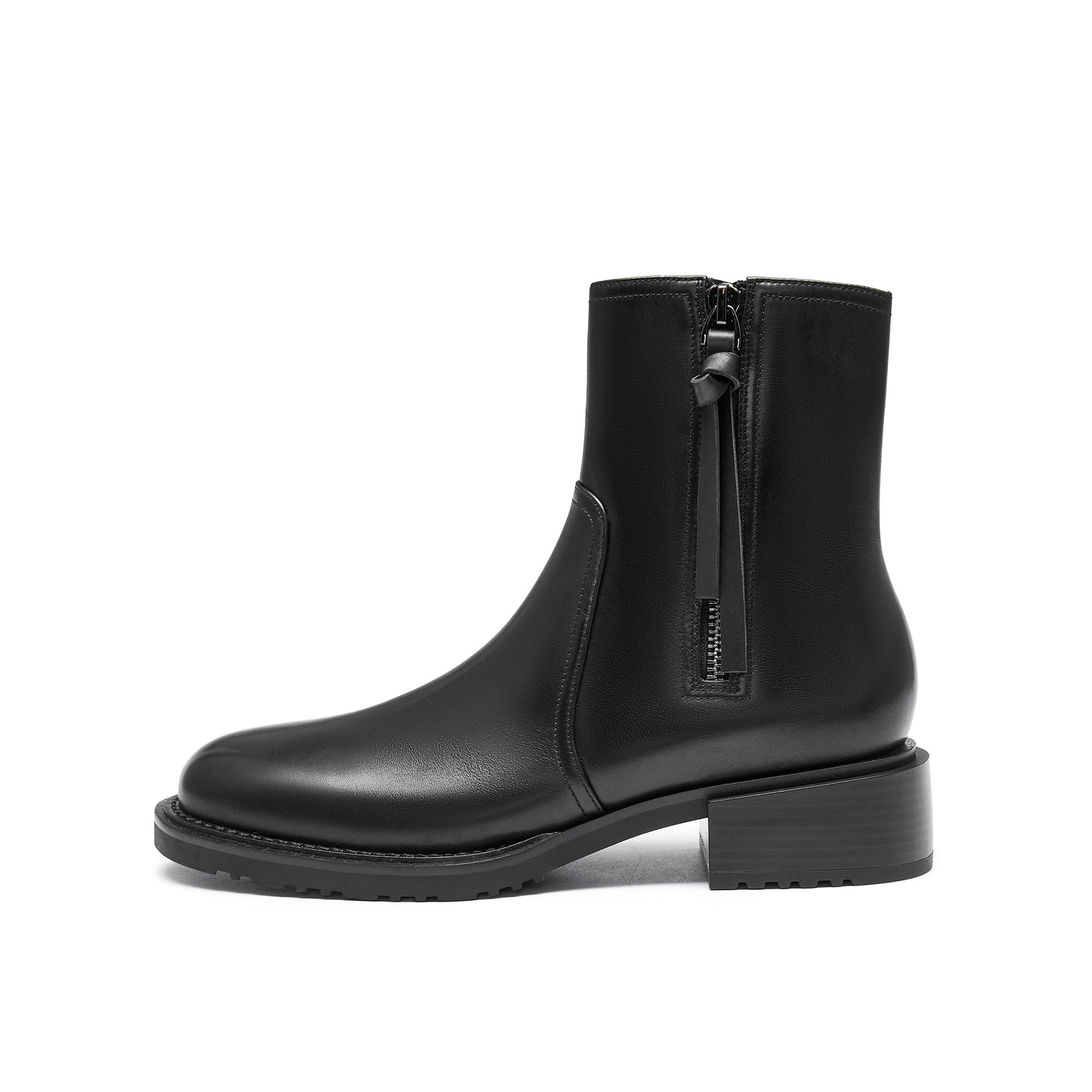 Short Boots with Decorative Zip