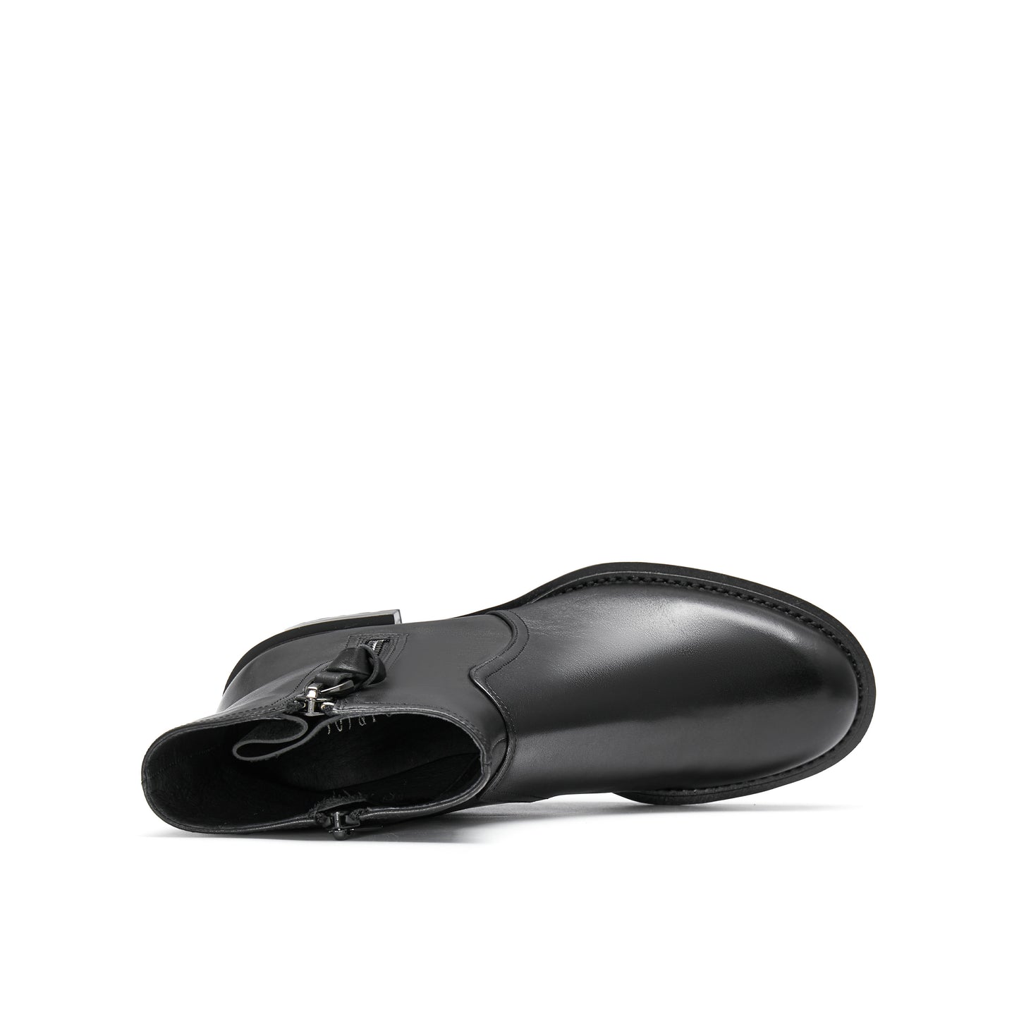 Short Boots with Decorative Zip