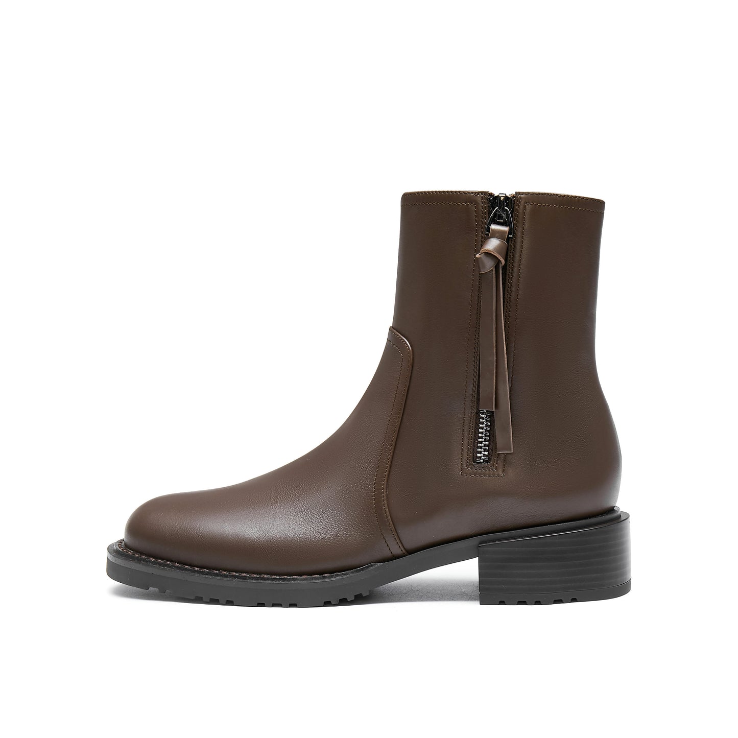 Short Boots with Decorative Zip