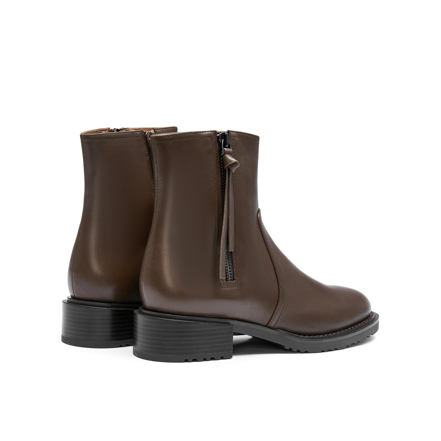 Short Boots with Decorative Zip