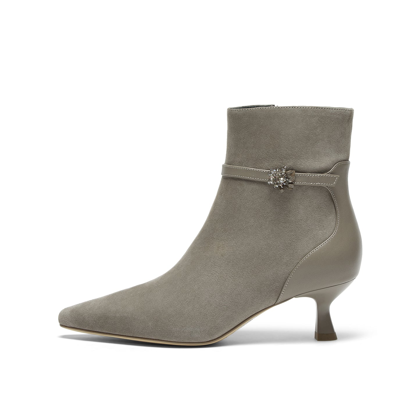 Pointed Toe Kid Suede Boots